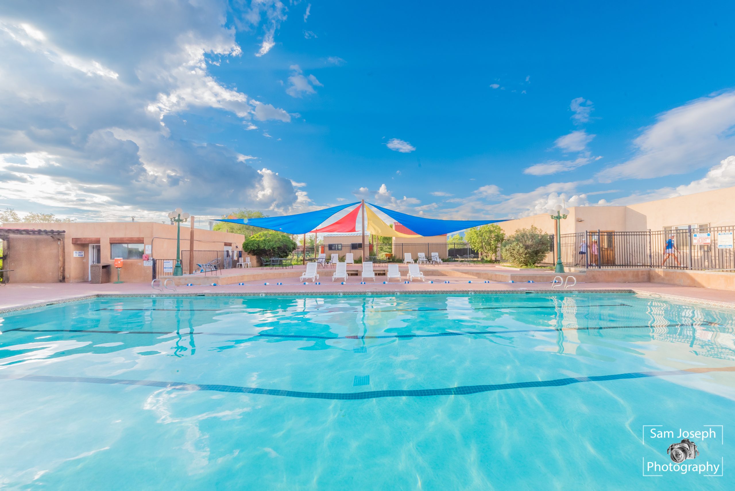 Pool and tent