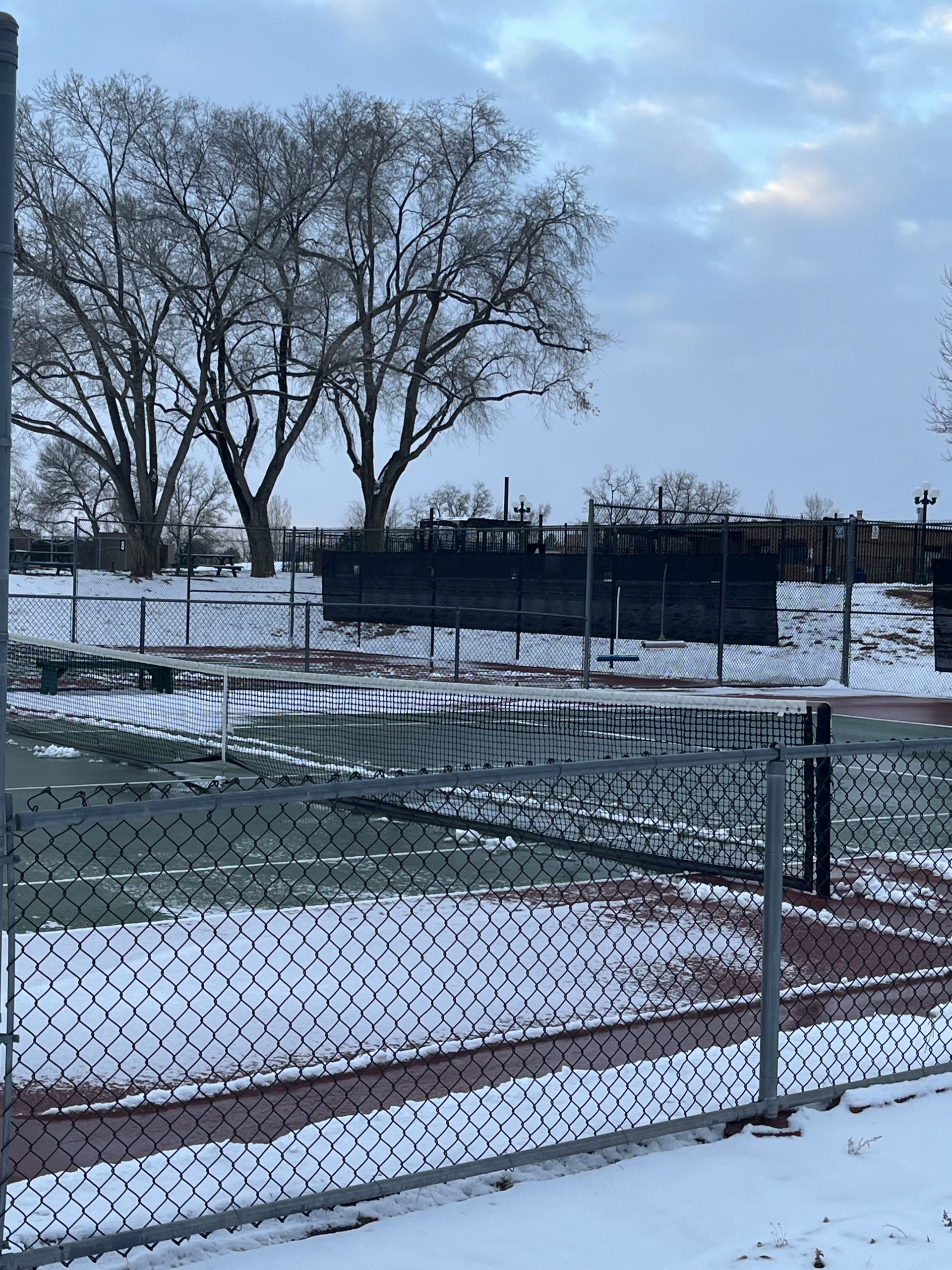 Snow on courts