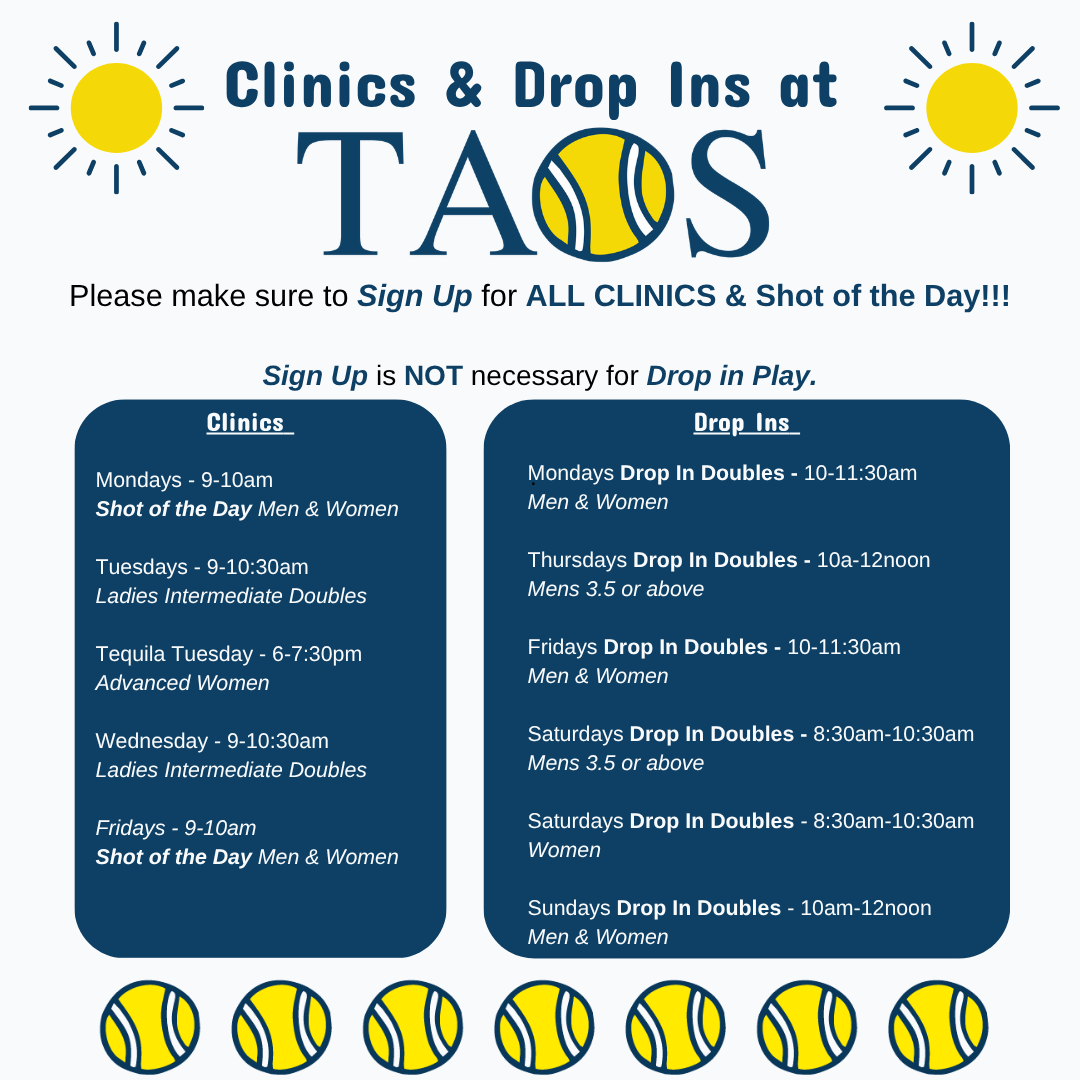 Clinics and Drop Ins